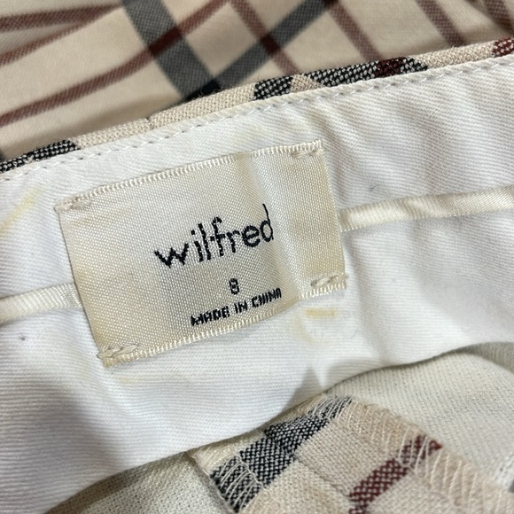 Aritzia Wilfred Genie Check Wide Leg High Rise Pant - Picture 2 of 9